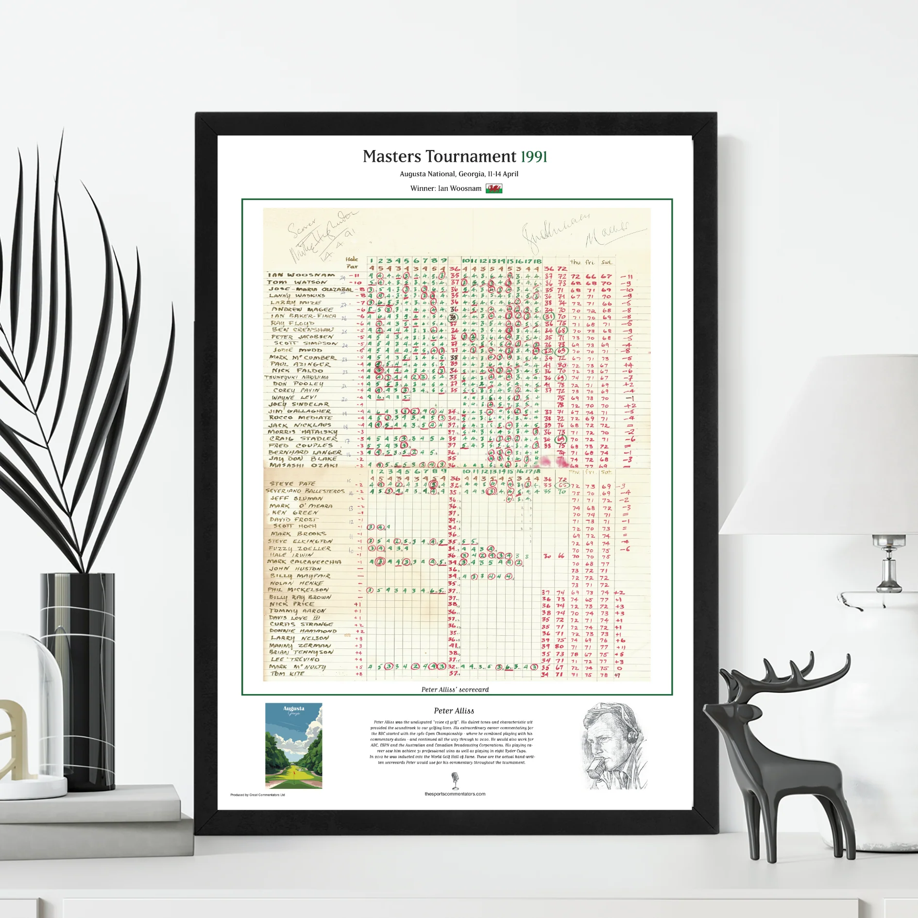 GOLF Ian Woosnam wins the Masters Tournament, Augusta National, Georgia, 14 April, 1991 Peter Alliss. - Image 3