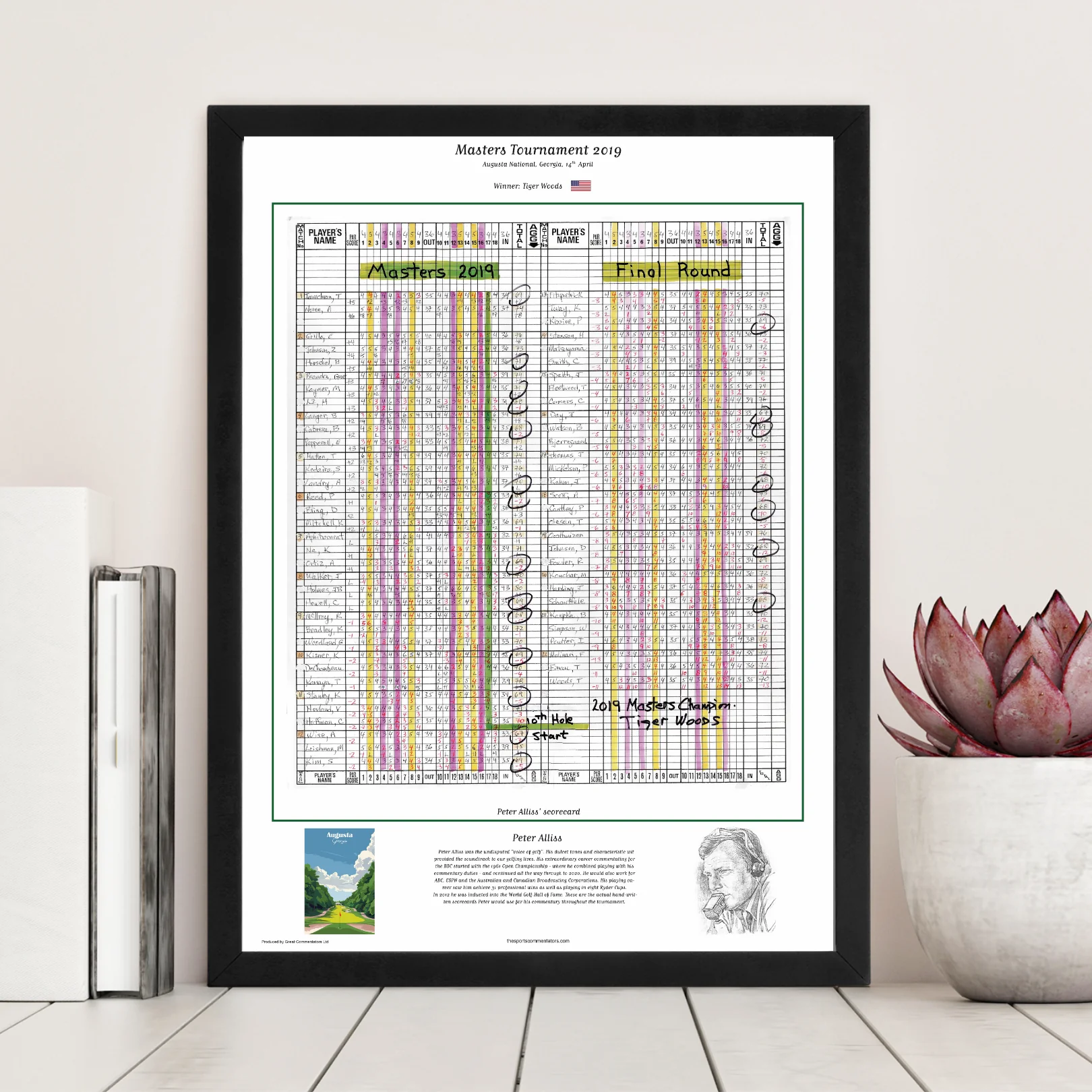 GOLF Tiger Woods wins the Masters Tournament, Augusta National, Georgia, 14 April, 2019. Peter Alliss. - Image 7