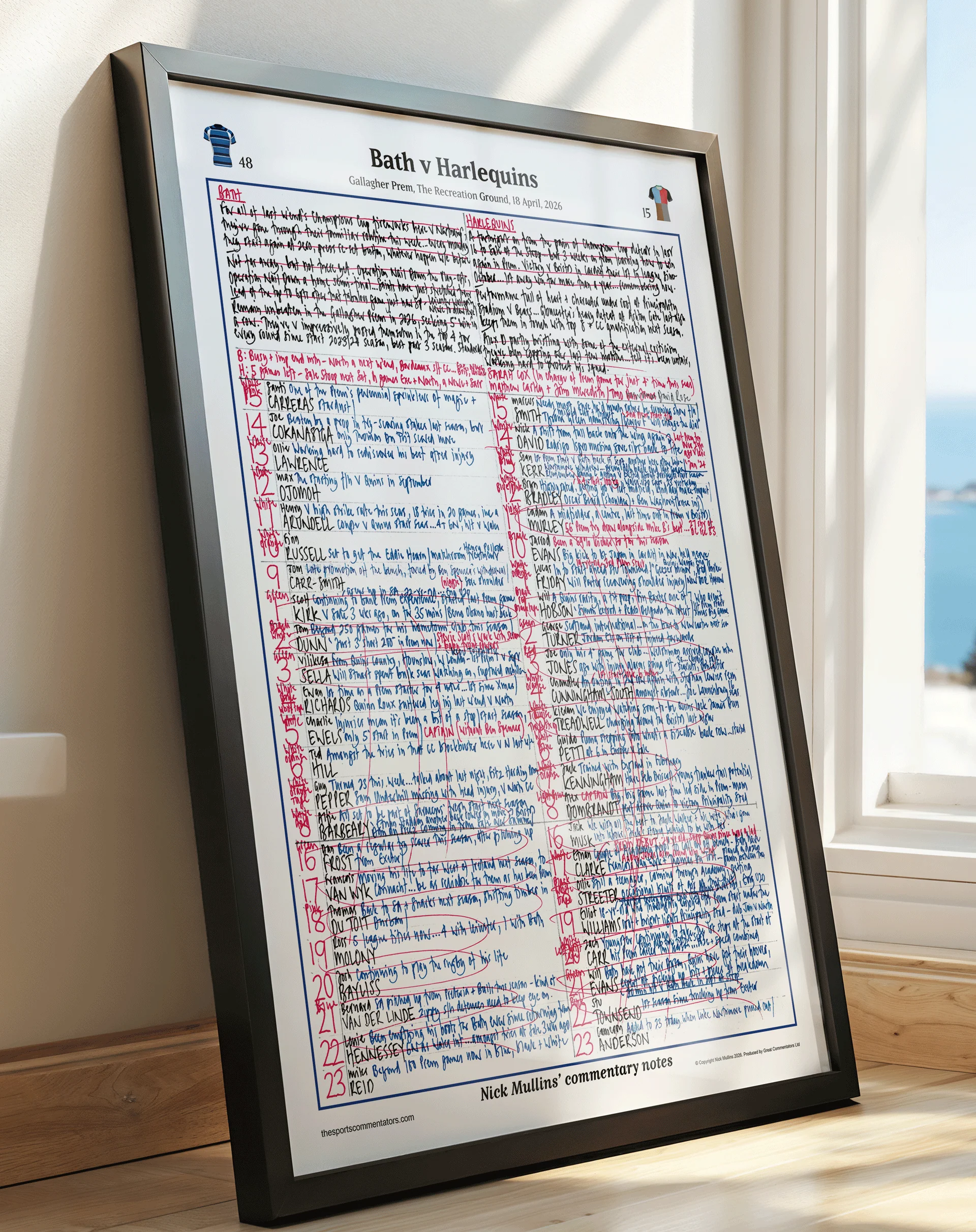 Rugby Union Gallagher Prem. Bath beat Quins. Bath v Harlequins, The Recreation Ground, 18 April, 2026. Nick Mullins.